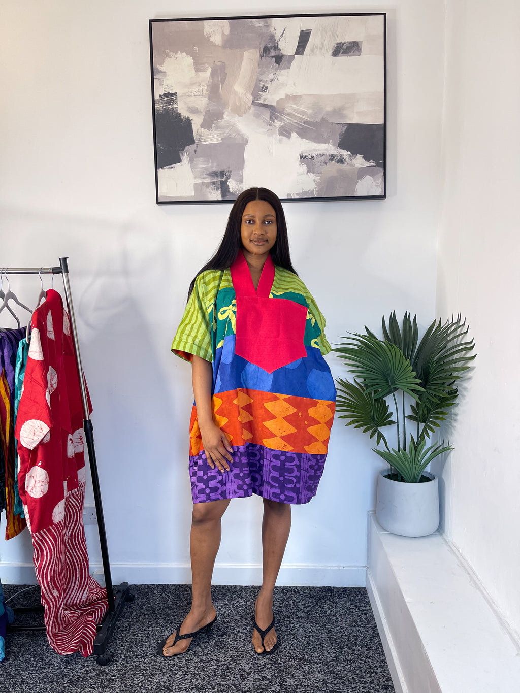 Zuri Adire Short Dress